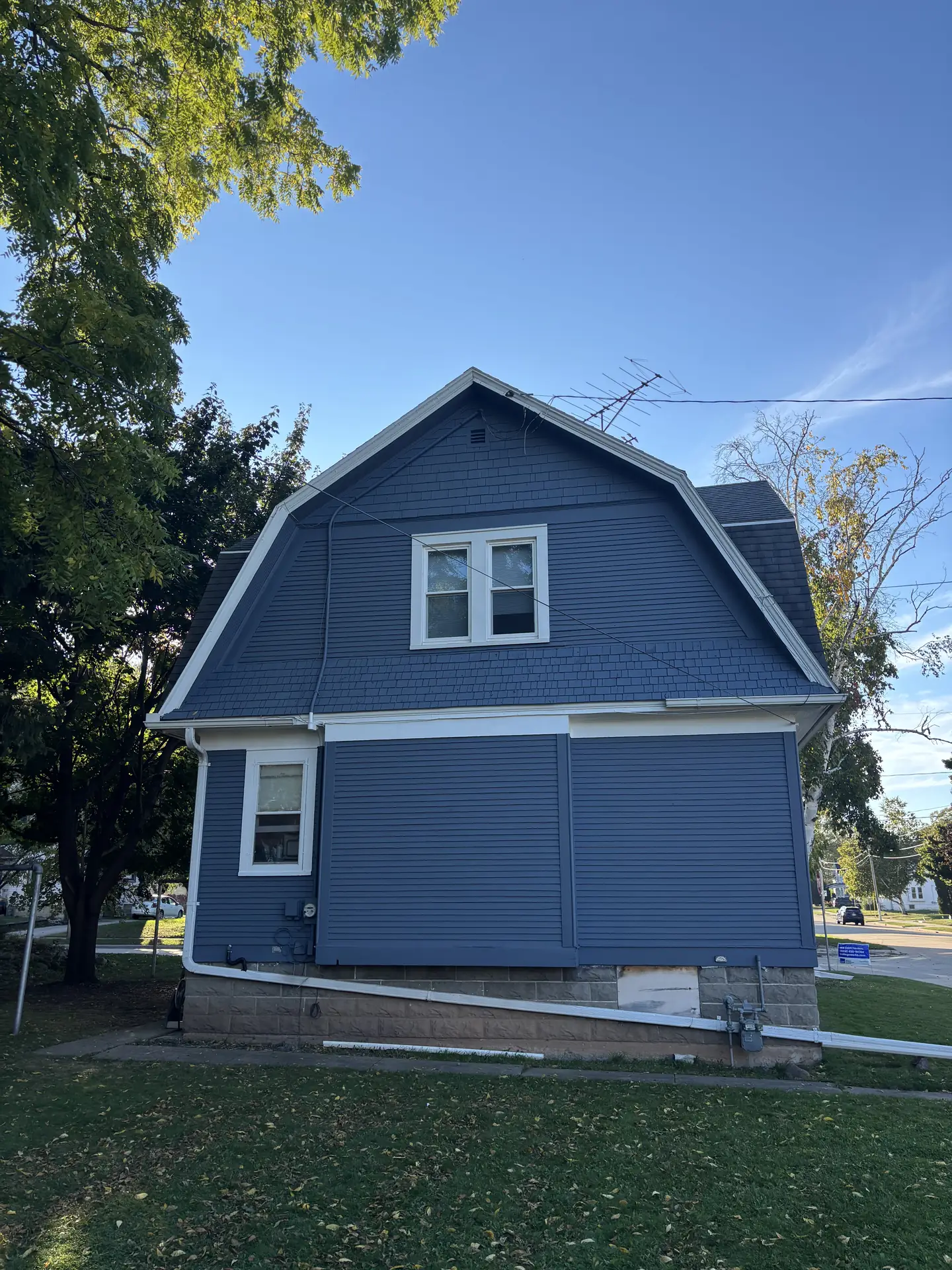 Gambrel two-story, side elevation, after