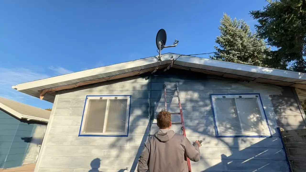 Windows masked and the siding cut in. Prep is most of the job.