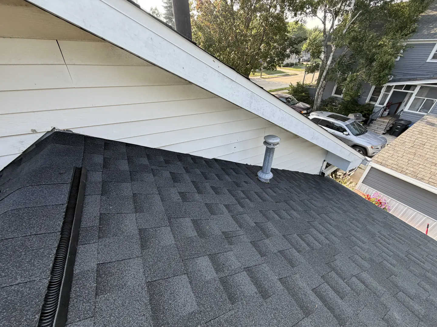 Lower roof finished with a new pipe boot.